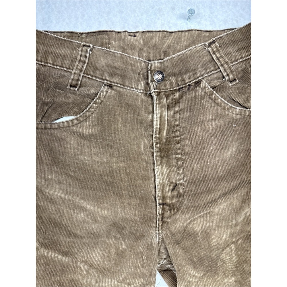 Vintage Levis 419-1529 Brown Corduroy Slim Fit Pants Made in USA 24x26 White Tab - Picture 12 of 16